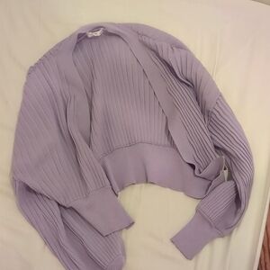 Mango purple textured cardigan
